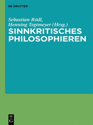 cover image of Sinnkritisches Philosophieren